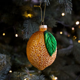 Glass Lemon Bunch Ornament