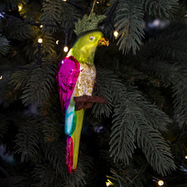 Glass - Parrot Ornament - Rainbow