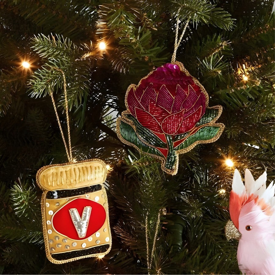 Vegemite Sequin Tree Decoration