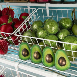 Sugared Avocado Glitter Decoration