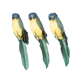 Flairine Clip on Bird Set - Green