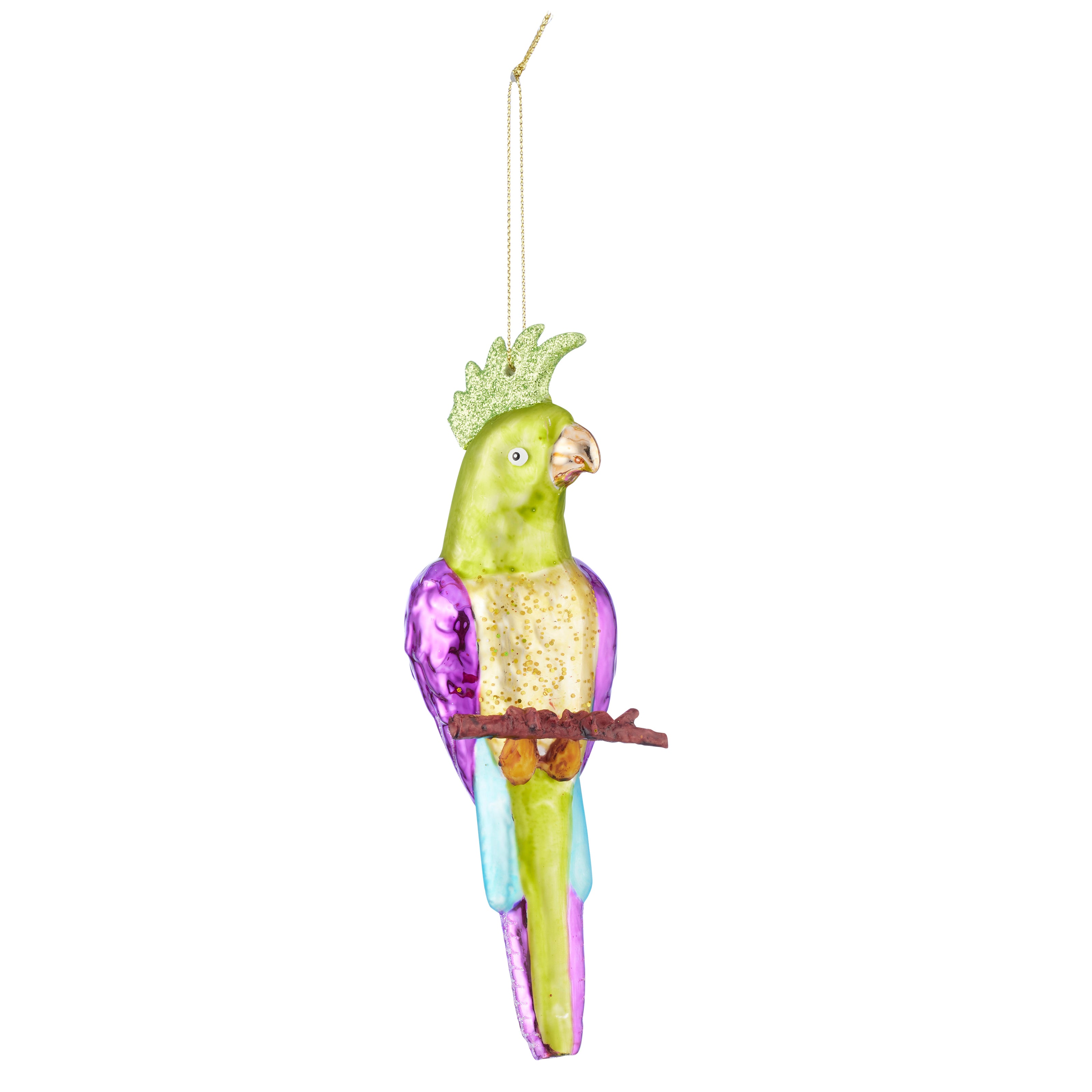 Glass - Parrot Ornament - Rainbow