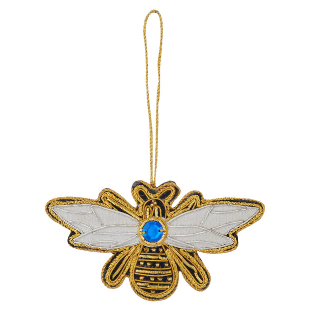 Beaded Bee Hanger - Black