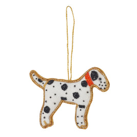 Beaded Dalmatian Hanger - Black and White