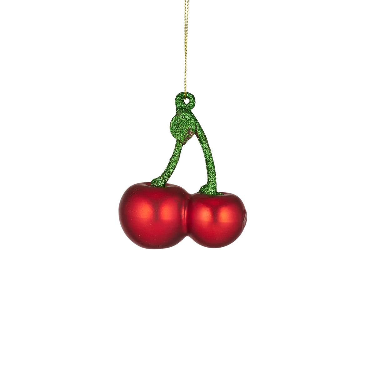 Glass Cherries Ornament- Red